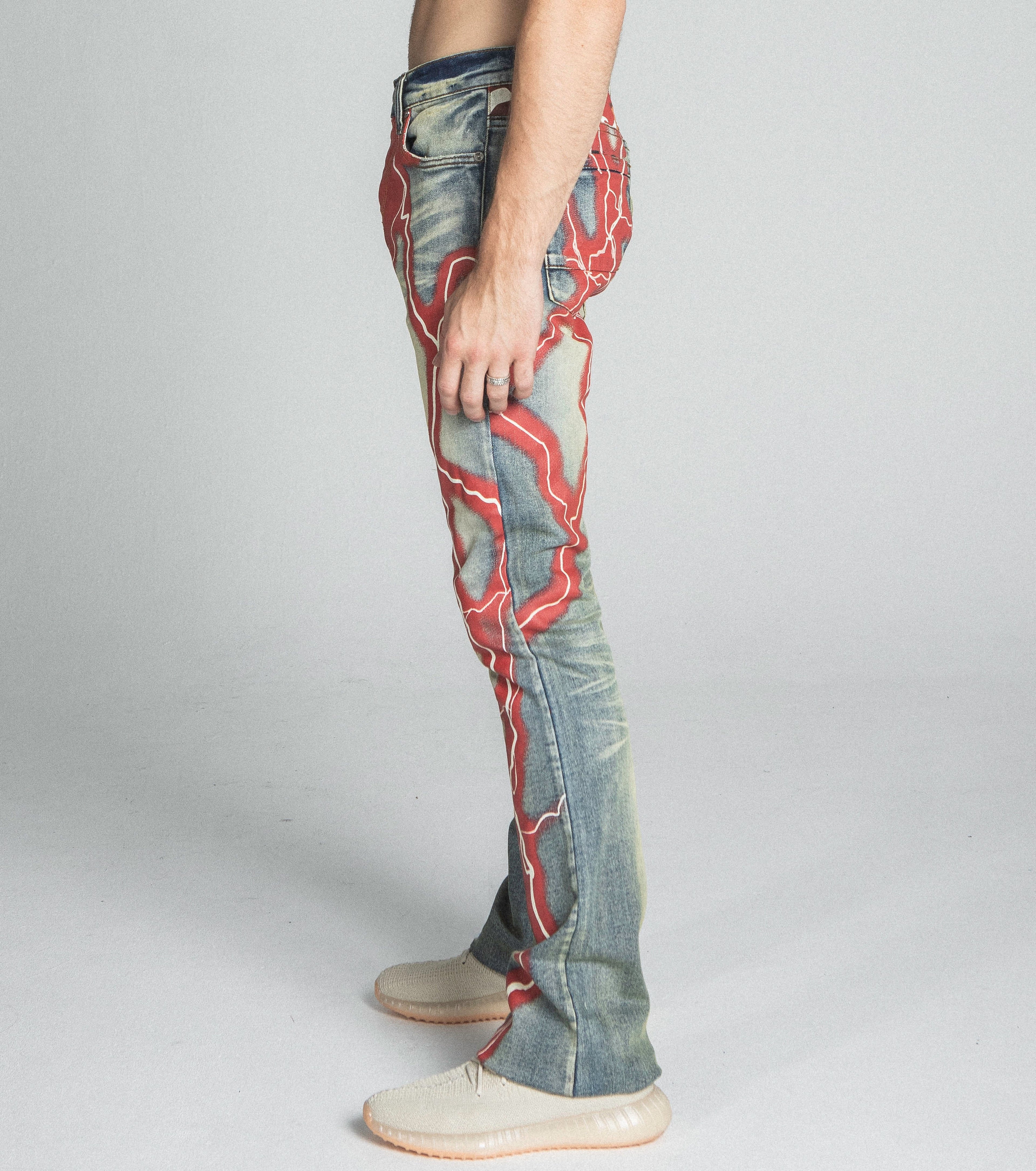 AJ24SK LIGHTNING STACKED JEANS