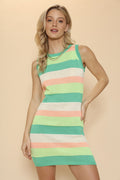 Stripe knit dress
