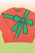 Bow wrap Christmas sweater