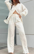 Leopard print 2 piece pants set