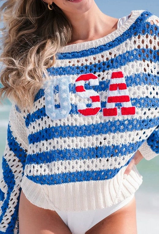 Miss Sparkling USA Cover-up top