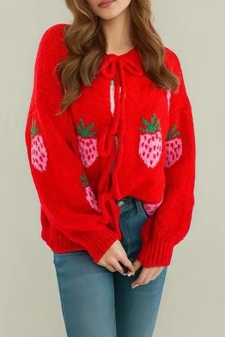 Strawberry Cardigan