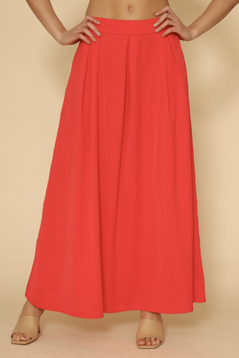 High Waist Pleated Skirt