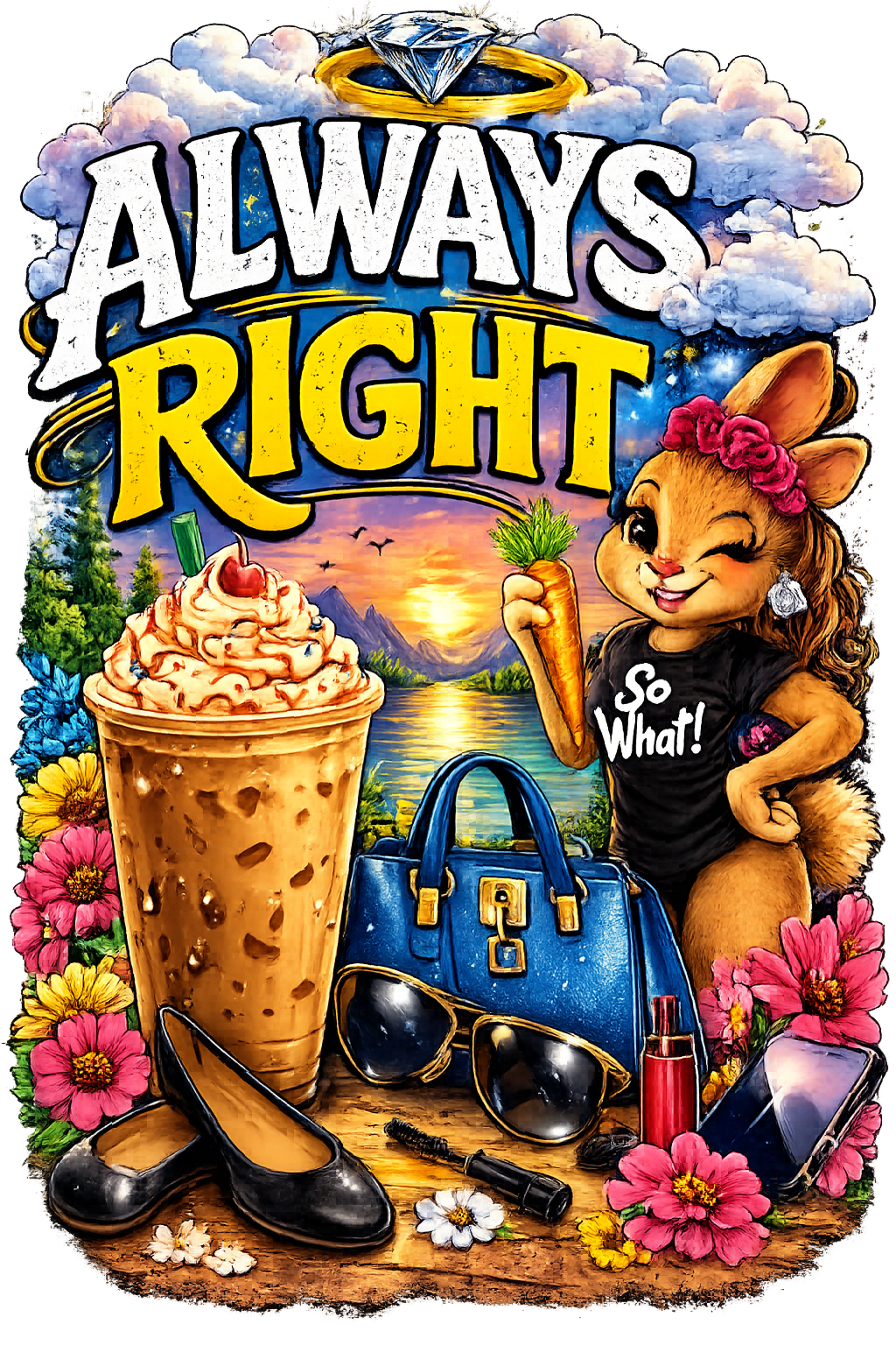 Always Right by Whimsy Raes Artistry Unisex heavy blend zip hoodie