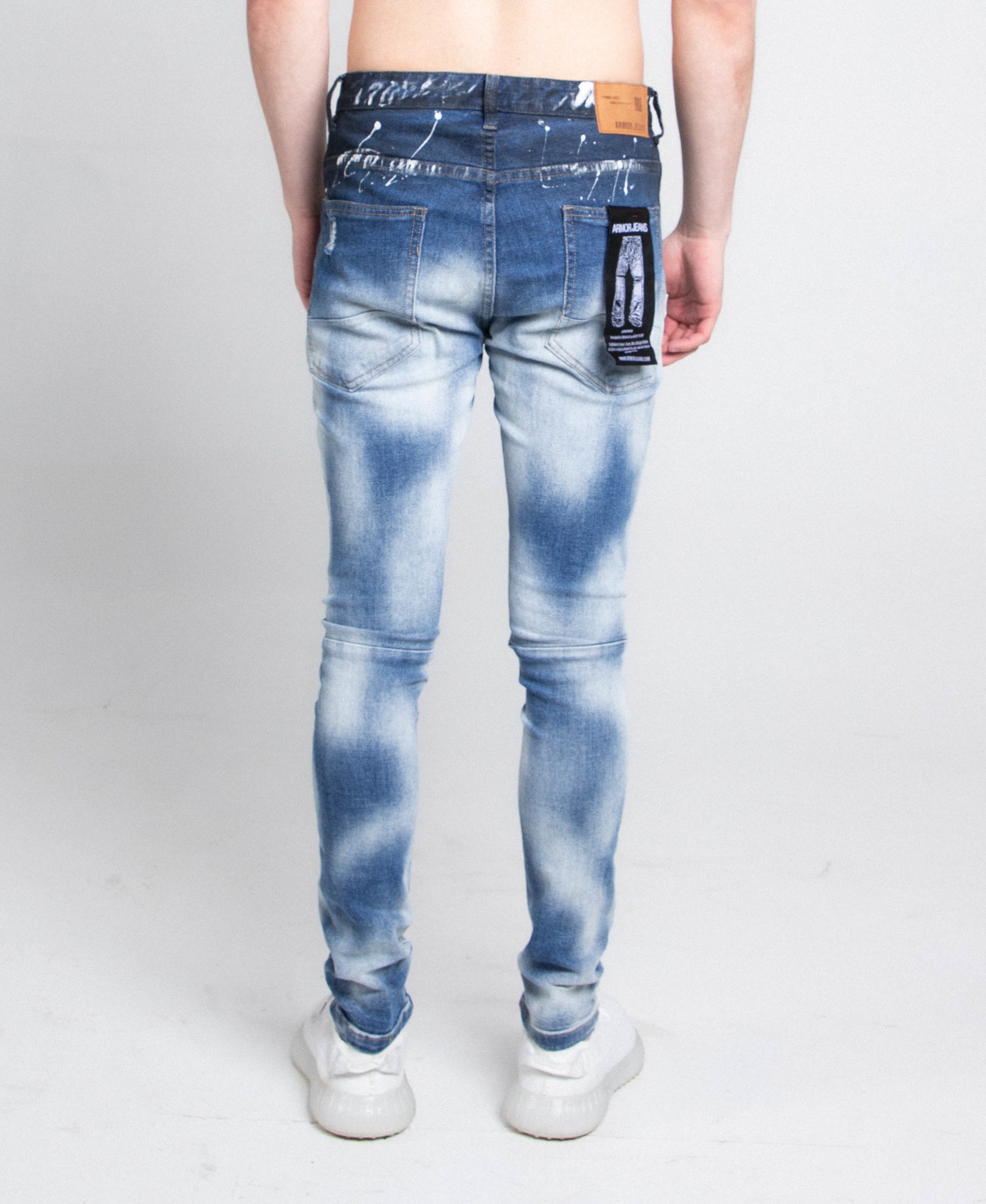 A404 CASUAL FADED WASH SKINNY JEANS