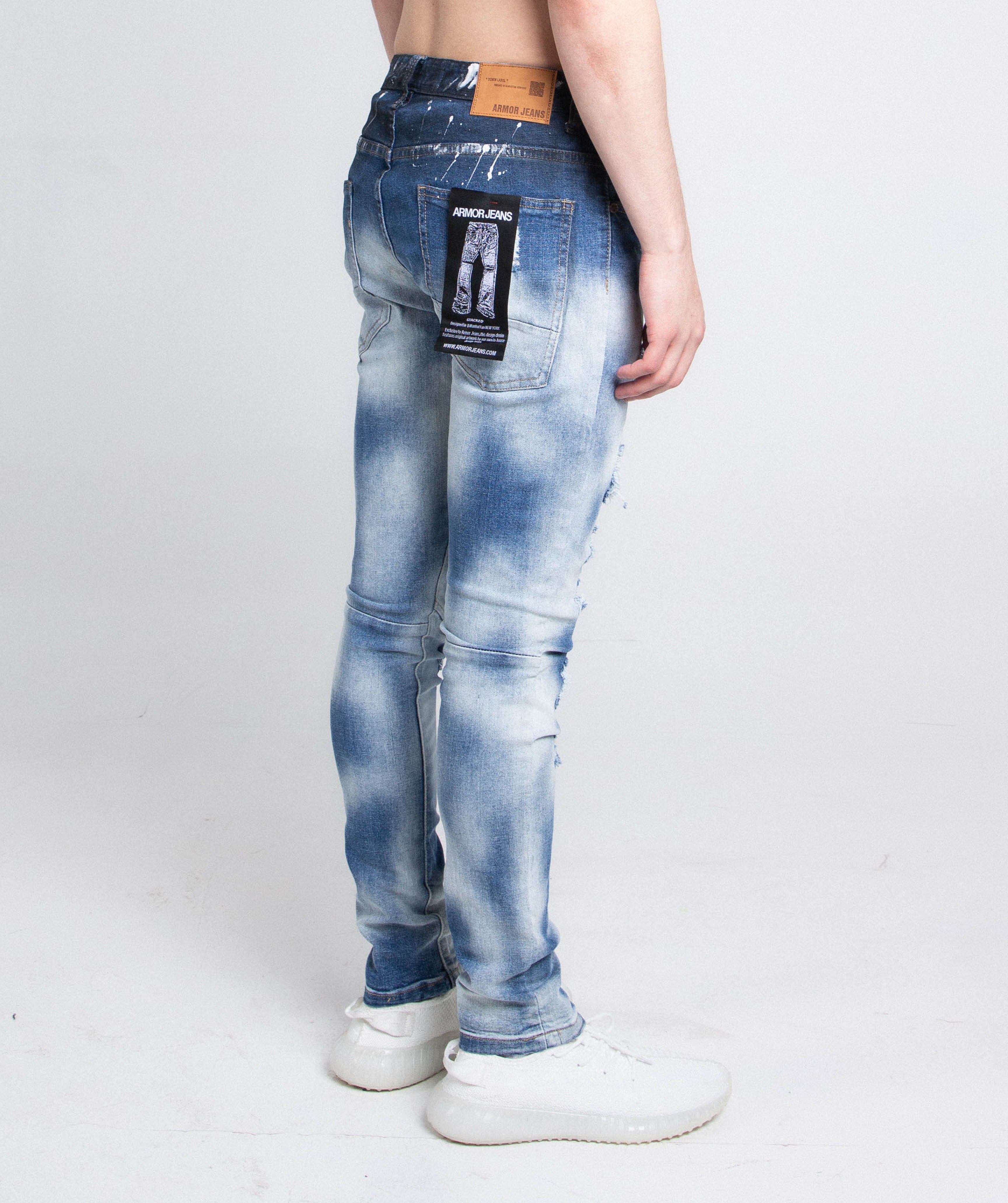 A404 CASUAL FADED WASH SKINNY JEANS