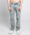AJ36SL-2 EMBROIDERED LIGHT BLUE SLIM JEANS