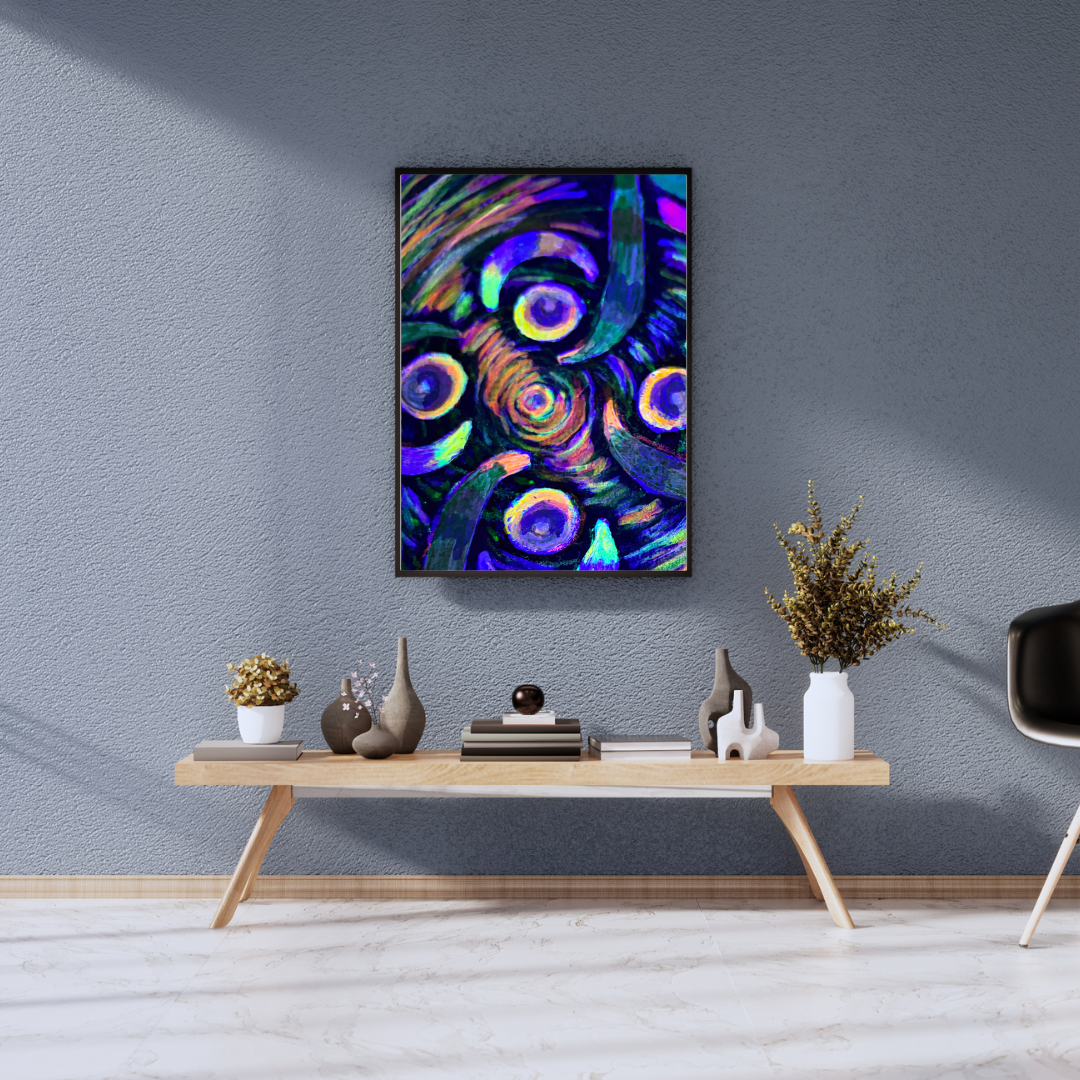 Cosmic Current Abstract  (Digital Print) by Whimsy Rae's Artistry