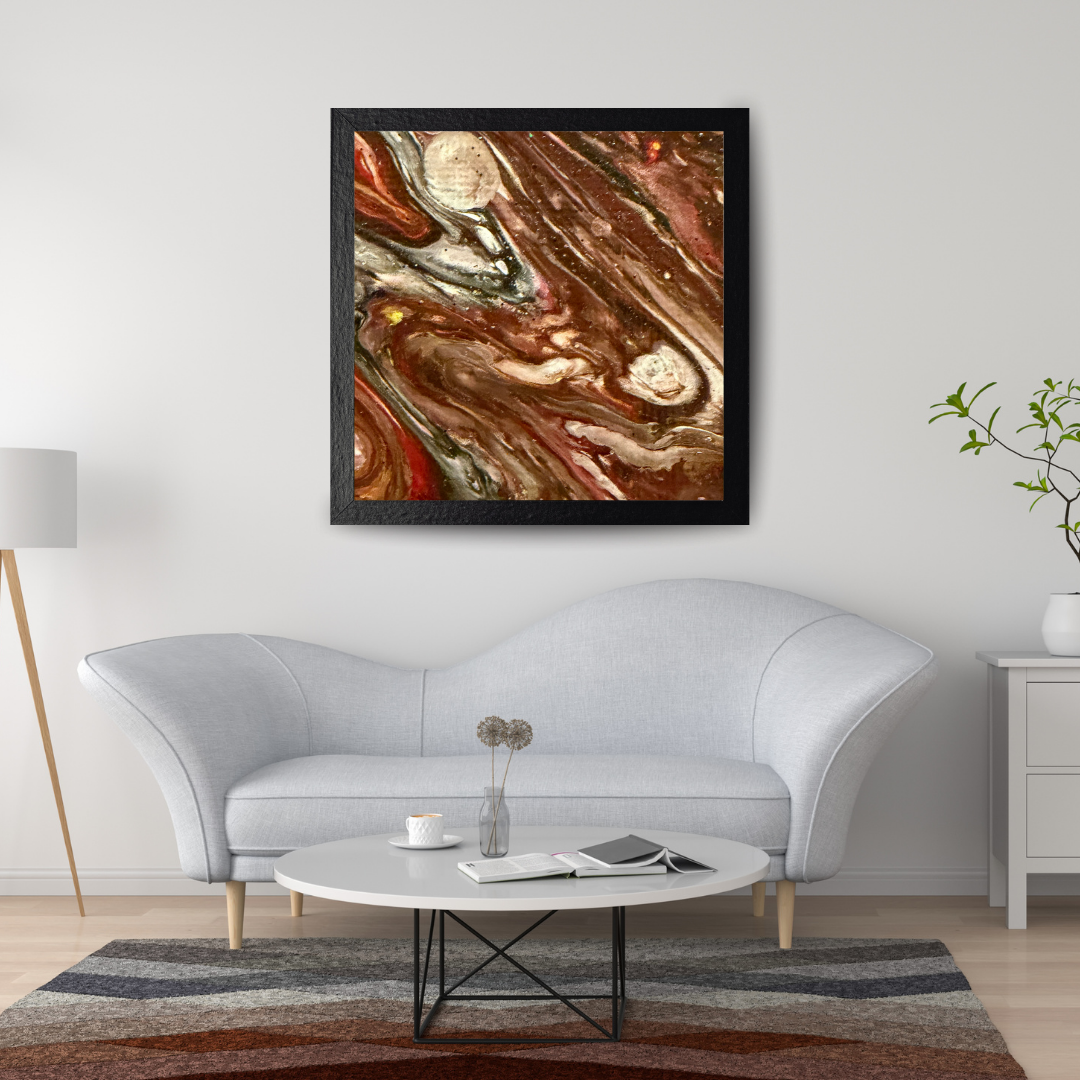 Molten Earth Abstract  (Digital Print) Luxury Fluid Art