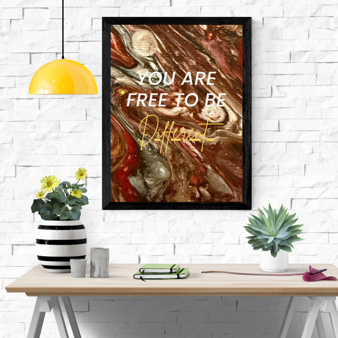 Molten Earth Abstract  (Digital Print) Luxury Fluid Art