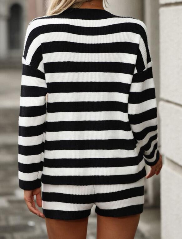 Striped long sleeve 2 piece set
