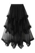 Layered Mesh High Waist Skirt